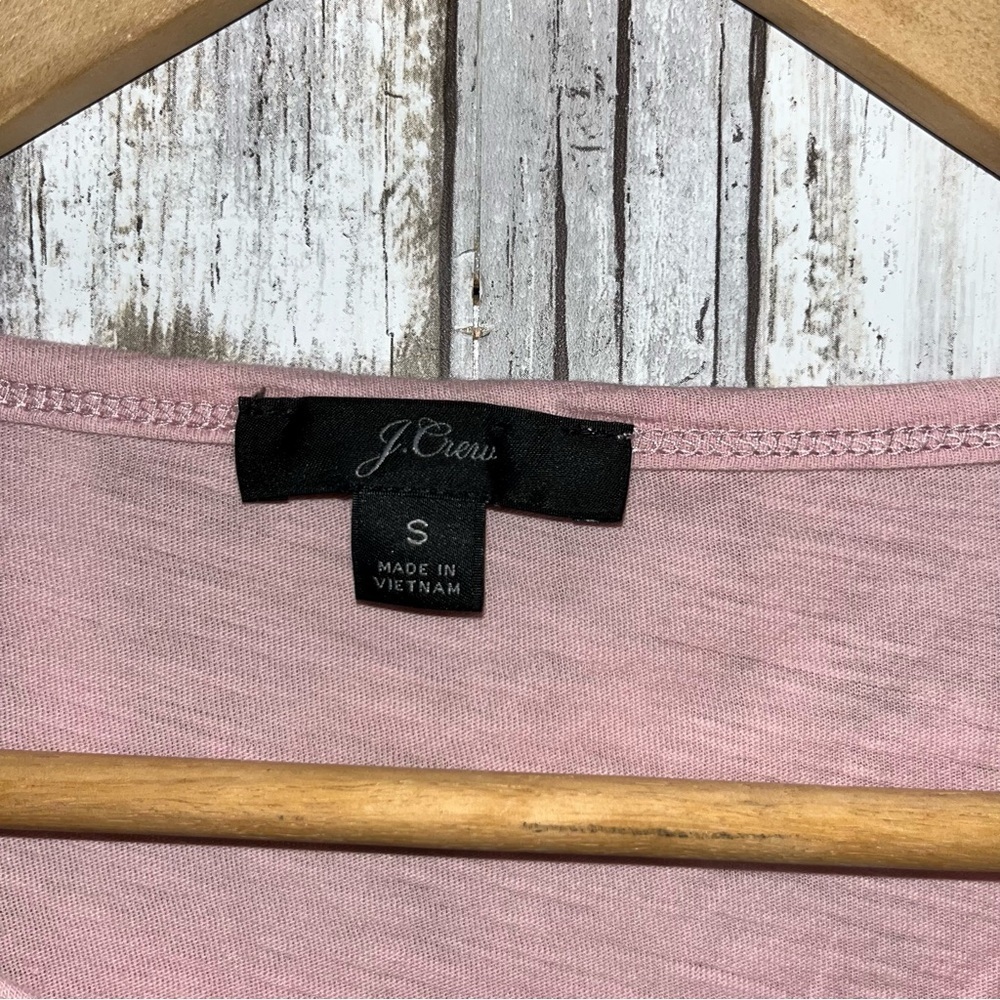J.Crew Pink Ruffle Long Sleeve Women’s Small Soft Cotton Feminine Casual Blouse - Picture 6 of 6